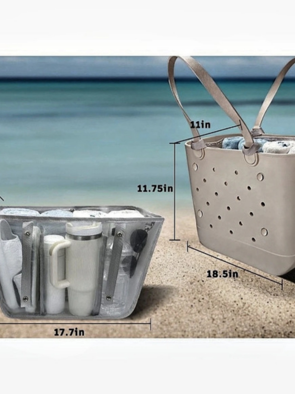 White Bogg/Beach Tote Removable Organizer